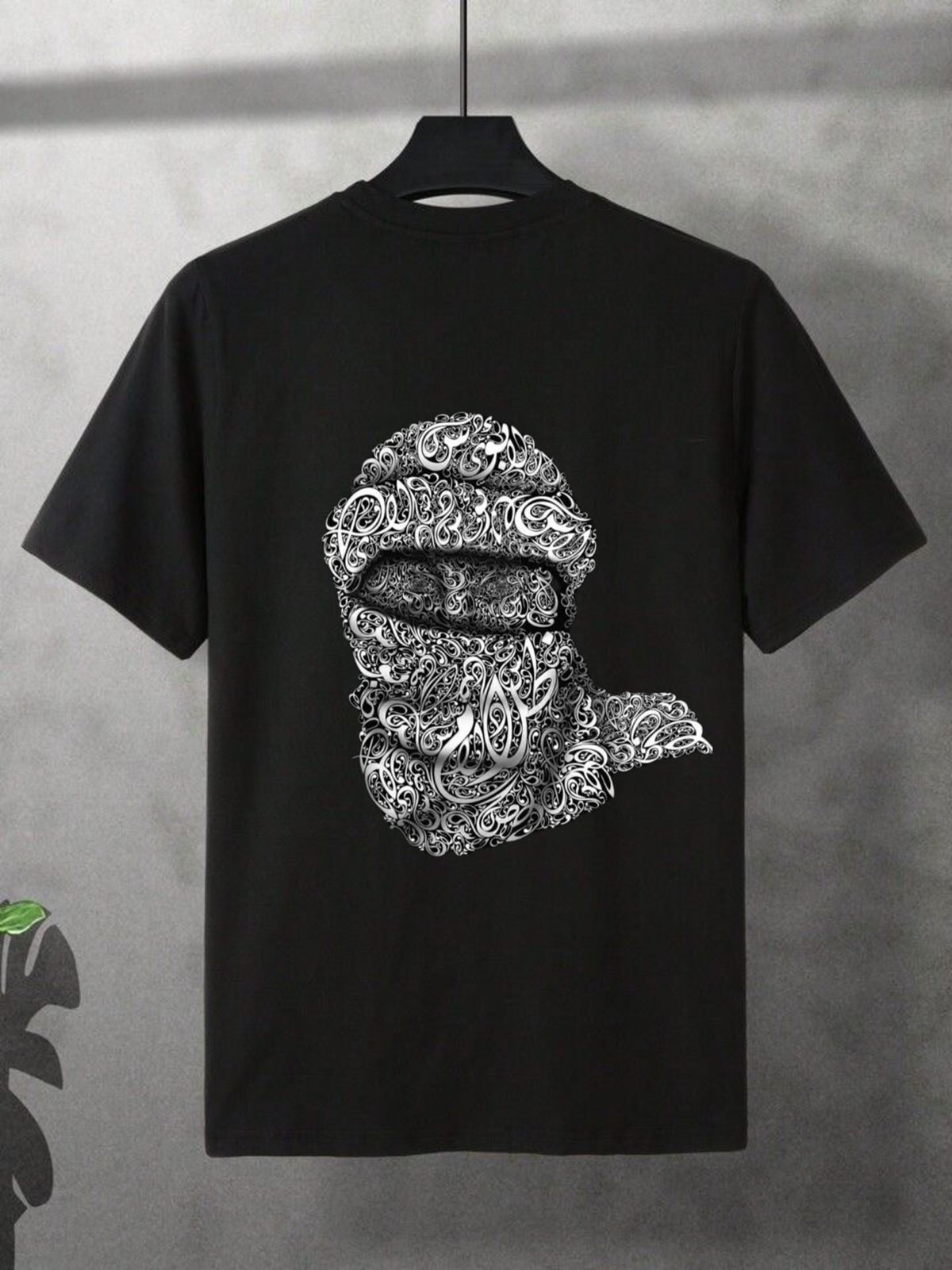 Skull face Black Short Sleeve T-shirt