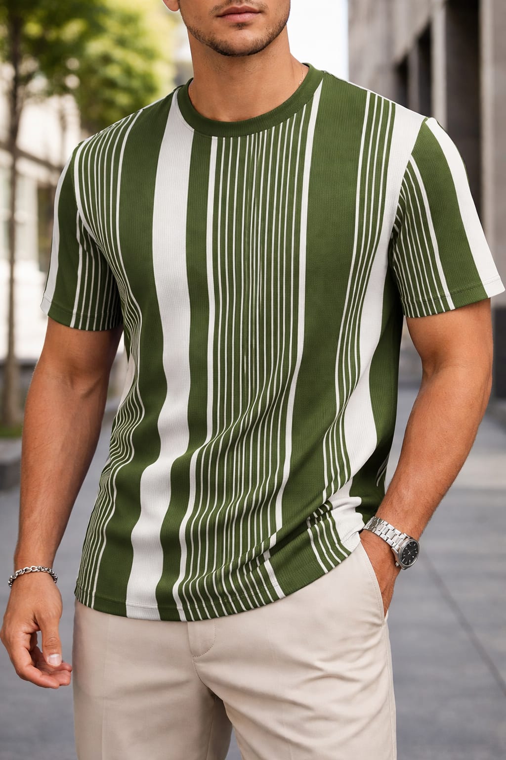 Urban Style Stripped T-shirt